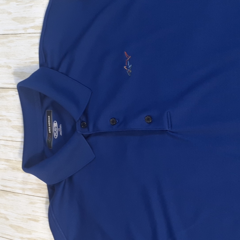 Greg Norman Play Dry Polo Shirt Men's Size L Blue